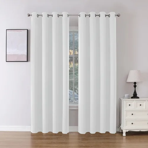 Vista 21 de Joydeco Cortinas opacas para dormitorio de 72 pulgadas de largo, 2 paneles de cortinas con aislamiento térmico para oscurecer la habitación