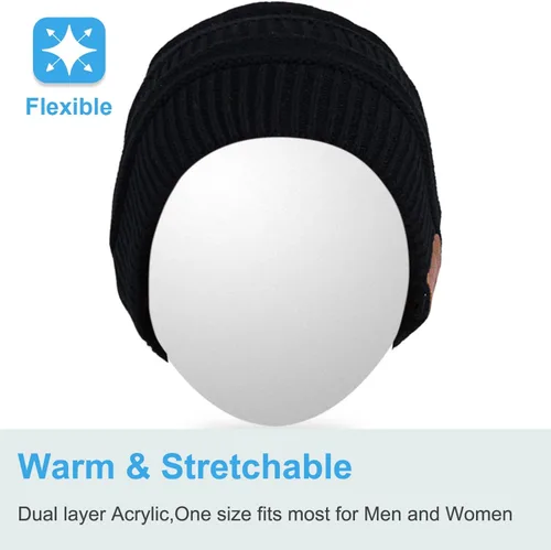 Vista 14 de Rotibox - Gorro inalámbrico con Bluetooth para deportes al aire libre, regalo de Navidad.