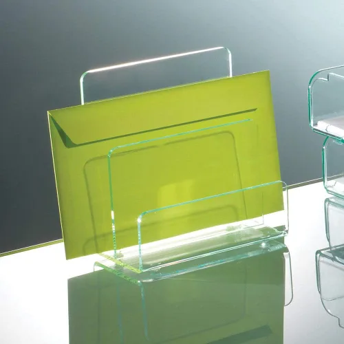 Vista 4 de Lorell LLR80659 Mini clasificador de papel, transparente/verde