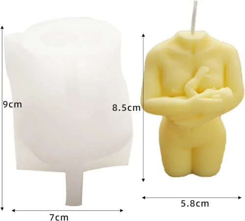 Vista 3 de Moldes de silicona para bebés y retratos, moldes de fundición de resina y jabón 3D, suministros para hacer velas Baby-feeding