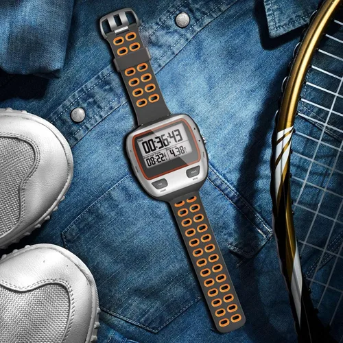 Vista 6 de ANCOOL Correa de reloj compatible con Garmin Forerunner 310XT, correa de reloj de silicona suave de repuesto para reloj inteligente Forerunner Gris