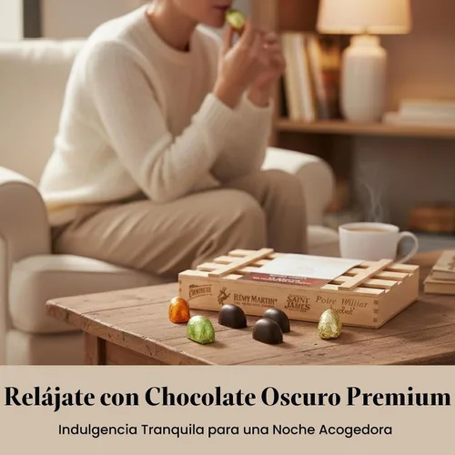 Vista 4 de ANDY ANAND CHOCOLATIER Botellas de chocolate negro europeo rellenas con 18 licor de estante superior, paquete de 1