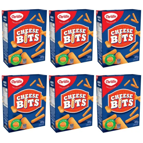 Vista 2 de Christie Cheese Bits - Galletas para aperitivos de 7.05 oz/7 onzas, paquete de 2 unidades {importadas de Canadá}