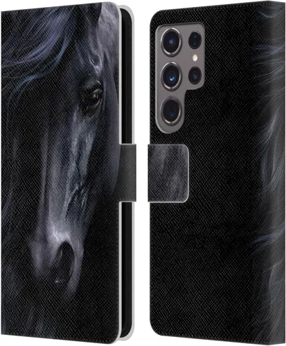 Vista 335 de Head Case Designs Officially Licensed Laurie Prindle A Morgan Christmas Western Stallion Leather Wallet Case Compatible with Samsung Galaxy A07 4G