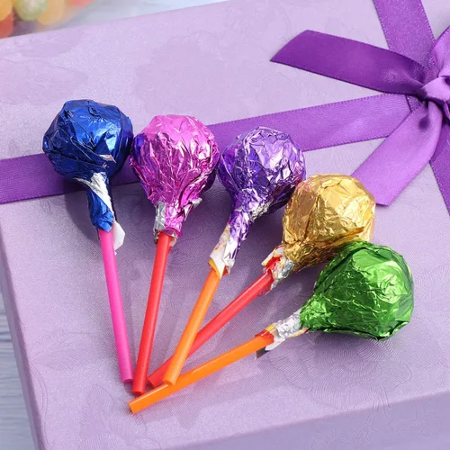 Vista 6 de Hojas de papel de aluminio, 100 unidades de envoltorios de chocolate, envoltorios de dulces, papel de aluminio para decoración casera de caramelos