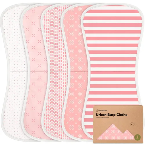 Vista 41 de Paños orgánicos para eructos para bebés niños y niñas, paquete de 5 paños de algodón súper absorbentes para bebés, trapos suaves y afelpados