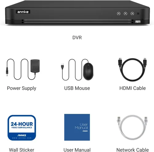 Vista 9 de ANNKE 16CH 4K AI DVR con detección de movimiento para cámara de seguridad, sin disco duro Compresión video H.265+, fácil vista en vivo, soporte