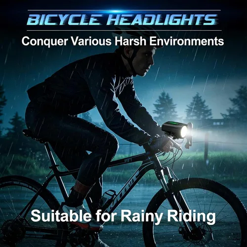 Vista 7 de Nuevas luces LED para bicicleta recargables, faro de bicicleta súper brillante, 6 modos tipo C recargable para bicicleta, luces impermeables