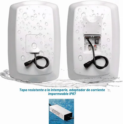 Vista 7 de OSD Audio 5.25" Parlante Inalámbrico Bluetooth para Patio al Aire Libre Architectural Stereo Par Negro BTP525 Alcance Largo