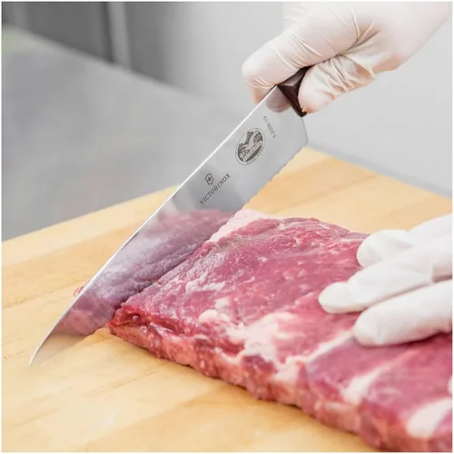 Vista 3 de Victorinox Cuchillo de chef con borde ondulado de 7-1/2 pulgadas, mango de palisandro