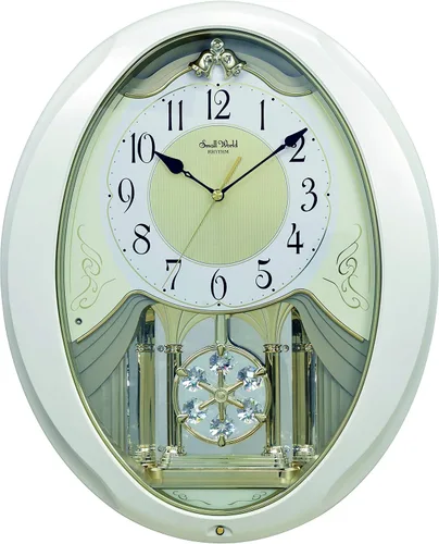 Vista 9 de Reloj de repisa musical "Joyful Crystal Pearl" de Rhythm Clocks