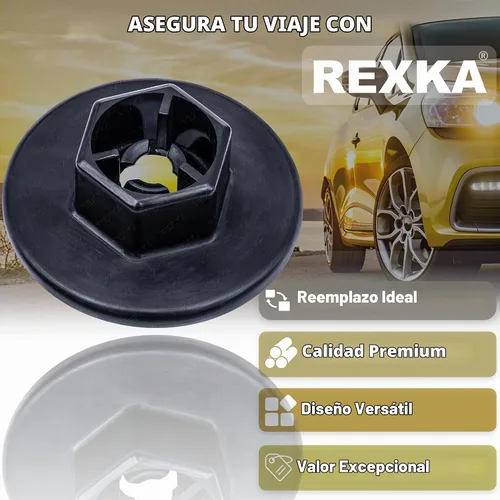 Vista 4 de Rexka 20 piezas parachoques protección contra salpicaduras Fender Liner Nylon Tuercas 84145-26000 Compatible con Hyundai Kia Genesis Santa Fe Sonata