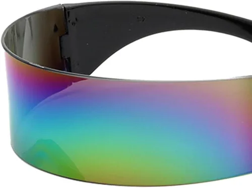 Vista 7 de B Baosity Gafas de sol de espejo gafas futuristas Prop Multicolor