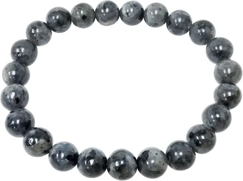Vista 60 de Gem Avenue Handmade Round Bead Stretch Bracelet Unisex Natural Stone Beaded Jewelry for Men & Women, Elastic Wristband for Daily Wear