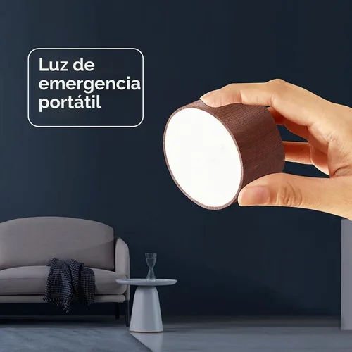 Vista 3 de LANDGOO Wood Wall Sconce Bedside Lamp,Rechargeable, Night Lights, Sapele