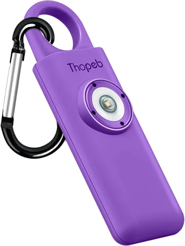 Vista 15 de La alarma de seguridad personal original para mujeres por mujeres, sonido de sirena fuerte, luz LED estroboscópica SOS, ten seguridad con la alarma