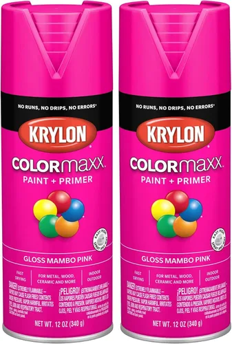 Vista 77 de Krylon K05554007 COLORmaxx Pintura en aerosol y base para uso en interiores y exteriores, color almendra satinada, 12 onzas (paquete de 1)