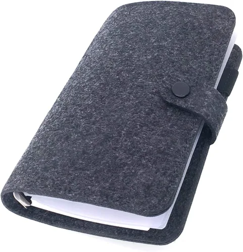Vista 7 de Carpeta de fieltro A5 con páginas y juego de bolsillos para carpeta, color menta aguamarina