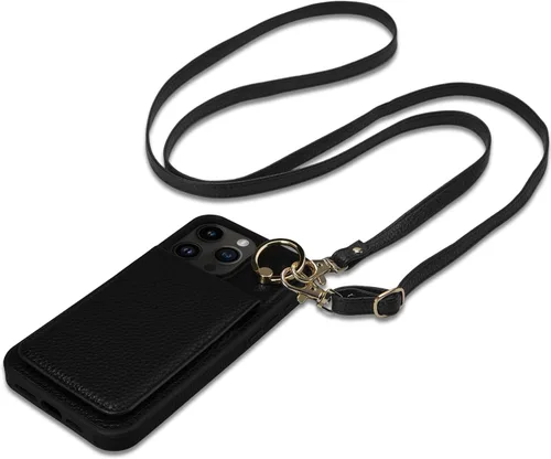 Vista 34 de Funda para iPhone 12 Pro/12, 6.1'', Funda Cartera Cruzada Desmontable con Ranuras para Tarjetas con Bloqueo RFID, Anillo de Soporte 360, Funda Negro