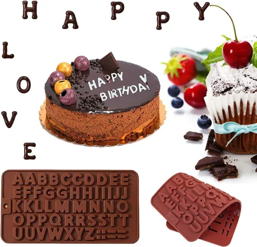 Vista 3 de Juegos de moldes de silicona para chocolate antiadherentes para hornear bandeja con moldes en forma de corazón de diamante, martillos de madera