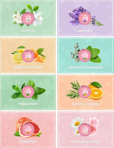 Vista 6 de Vaporizadores de ducha para aromaterapia, paquete de 8 bombas de ducha para relajación y alivio del estrés, aceites esenciales naturales, juego