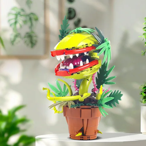 Vista 2 de 322 PIEZAS Horribles Audrey Las 2 Plantas Piraña Flores Caníbales Juguetes de Construcción de Modelo Compatibles con Lego Tamaño, Únicas Flores