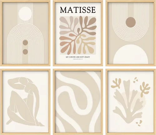 Vista 31 de Juego de galería de collage enmarcado para pared, diseño de plantas de flores de William Morris, ilustraciones de naturaleza silvestre, moderno