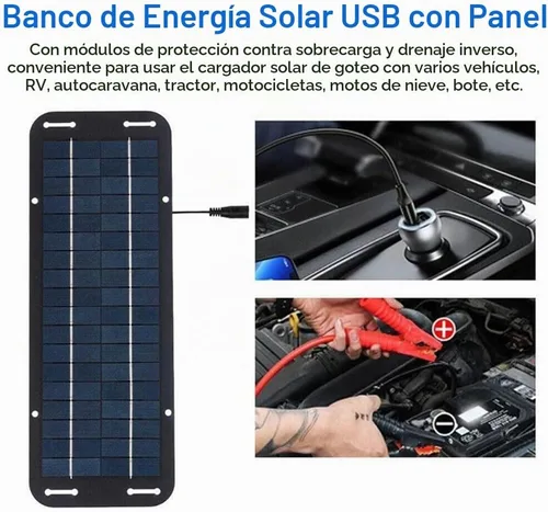 Vista 3 de Panel de carga solar, 60 W 12 V Panel solar portátil cargador de panel solar para caravana coche furgoneta barco