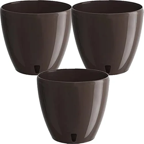 Vista 16 de DECOPOTS - Maceta de riego automático - Maceta decorativa para interiores con cartucho de drenaje e indicador de nivel de agua