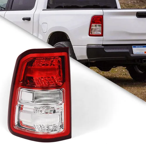 Vista 7 de Ensamble de luces traseras halógenas FIONE compatible con Dodge Ram 1500 2019-2023 Big Horn/Tradesman con bombillas, lado del conductor, luz trasera