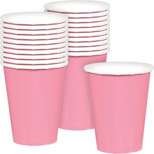 Vista 18 de Vibrantes vasos de papel morados (paquete de 20) – 9 onzas – Perfecto para fiestas, reuniones, picnics y uso doméstico
