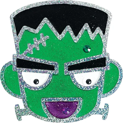 Vista 11 de Creativity for Kids Kit de arte para ventana de Halloween Crea 7 atrapasoles espeluznantes con pintura, diamantes de imitación y ojos ondulantes