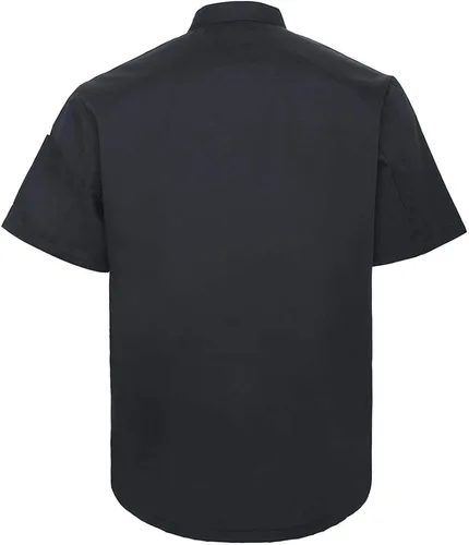 Vista 2 de TOPTIE Chaqueta de chef de manga corta con estampado de transferencia de calor, uniforme personalizado