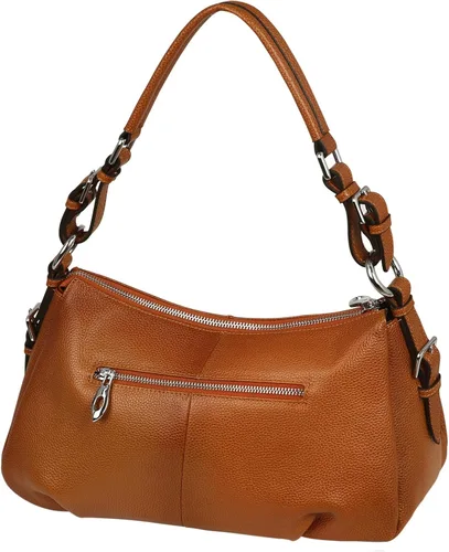 Vista 3 de HESHE Hobo Bags Bolso de hombro de cuero genuino para mujer, bolsos cruzados de diseñador, bolsos de mano de moda para mujer