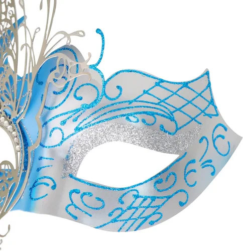 Vista 4 de Antifaz con diseño de mariposa veneciana misteriosa para fiesta de Halloween
