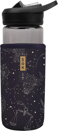 Vista 153 de Sok It BotlSok Funda para botella de agua con cubierta de neopreno aislante (Floral abstracto, se ajusta a CamelBak o Nalgene de 12 onzas)