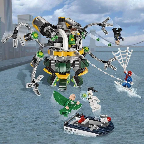 Vista 2 de Juguete Lego Marvel de Spider-Man: trampa de tentáculos del Doctor Octopus