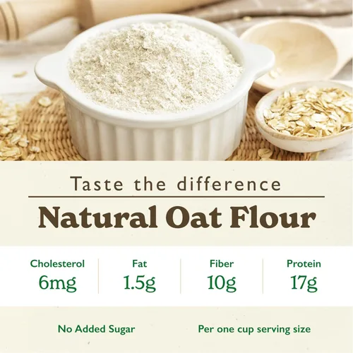 Vista 5 de GF Harvest Harina de avena integral orgánica sin gluten, bolsa de 32 onzas