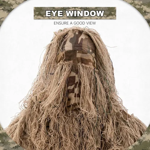 Vista 5 de Ghillie Suit for Men, 5 in 1 3D Camouflage Hunting Suits Camo Hunting Clothes for Adults