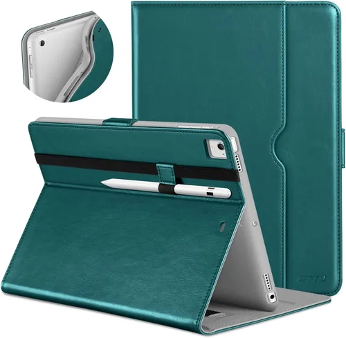 Vista 24 de DTTO para iPad de 9.7 pulgadas 5ª/6ª generación 2018/2017, funda con soporte para Apple Pencil, funda de cuero premium tipo folio con soporte