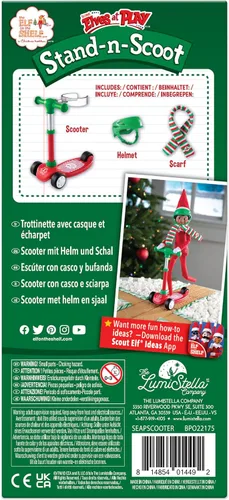 Vista 3 de The Elf on the Shelf Stand n Scoot - Accesorio de Scooter de Plástico para Escenas Divertidas de Elfos Navideños!