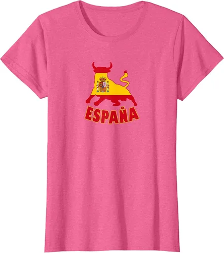 Vista 84 de Spain Espana with Bull and National Flag/Present T-Shirt Asphalt Grey