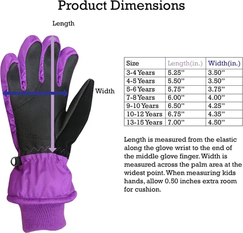 Vista 4 de N'Ice Caps - Guantes de invierno cálidos impermeables para niños con tecnología Thinsulate