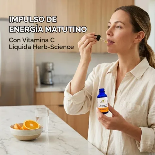 Vista 9 de Vitamina C líquida gotas 1 oz ácido ascórbico sin alcohol