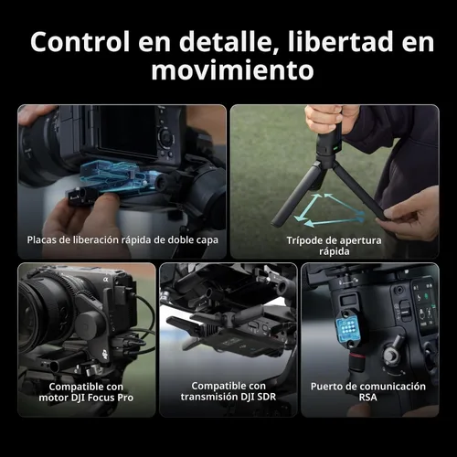 Vista 7 de DJI RS 5, estabilizador cardán para cámara, Canon/Sony/Nikon/Fujifilm