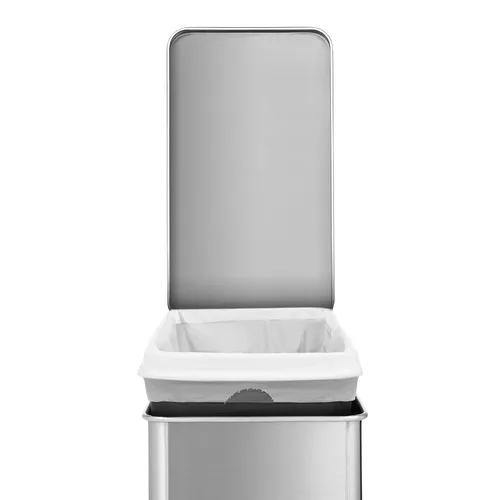 Vista 5 de simplehuman - Cubo de basura redondo para baño de 1.2 galones / 4.5 litros, de acero inoxidable cepillado