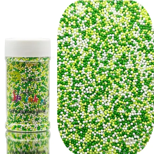 Vista 30 de SE Si&Moos Pink Nonpareil Sprinkles - Mini perlas comestibles de 0.079 in Rosa bebé