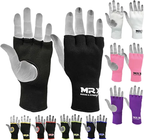 Vista 11 de Muay Thai Guantes interiores de boxeo protectores para mano, puño de MMA (negro, S)