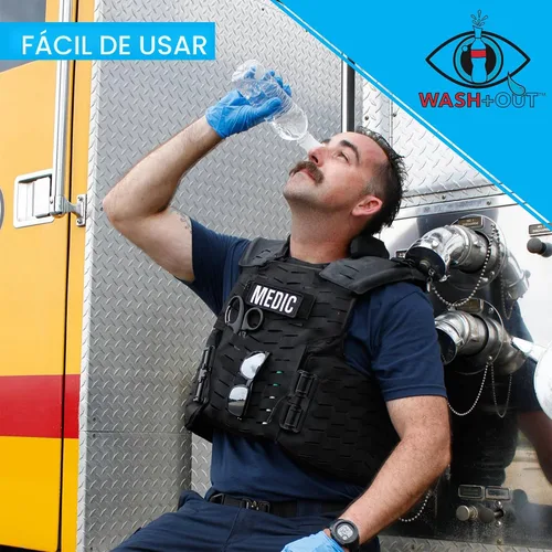 Vista 4 de WASH+OUT Taza de lavado de ojos – Dispositivo portátil para lavado de ojos – Taza de lavado de ojos de emergencia que se atornilla a la mayoría