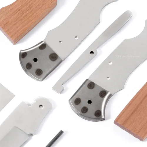 Vista 3 de EZSMITH KnifeKits - Kit de fabricación de cuchillos - Ranger Lockback - Serie de cuchillos plegables de bricolaje (kit de piezas)